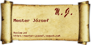 Mester József névjegykártya