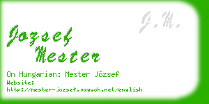 jozsef mester business card