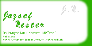 jozsef mester business card